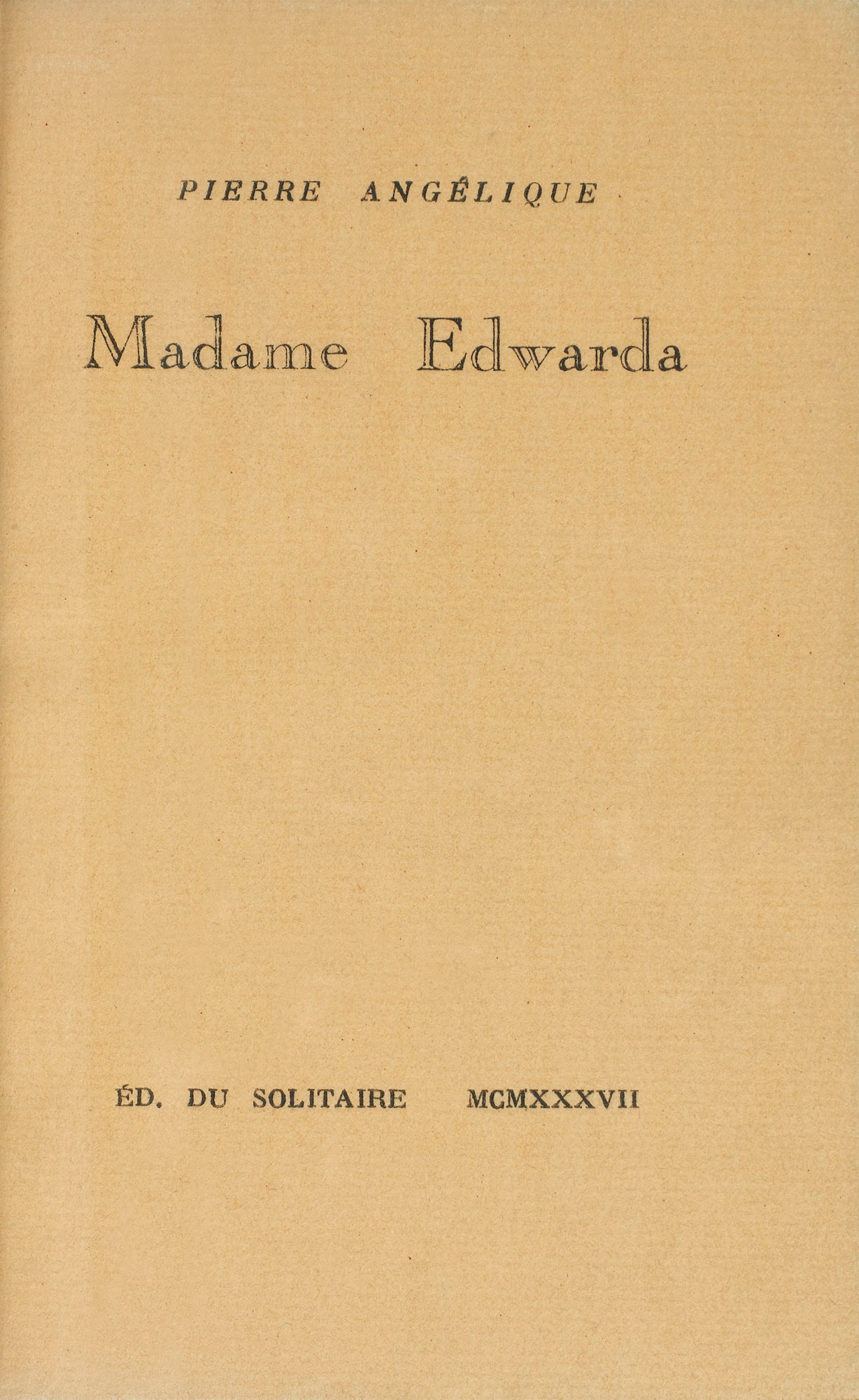 Madame Edwarda Cover art