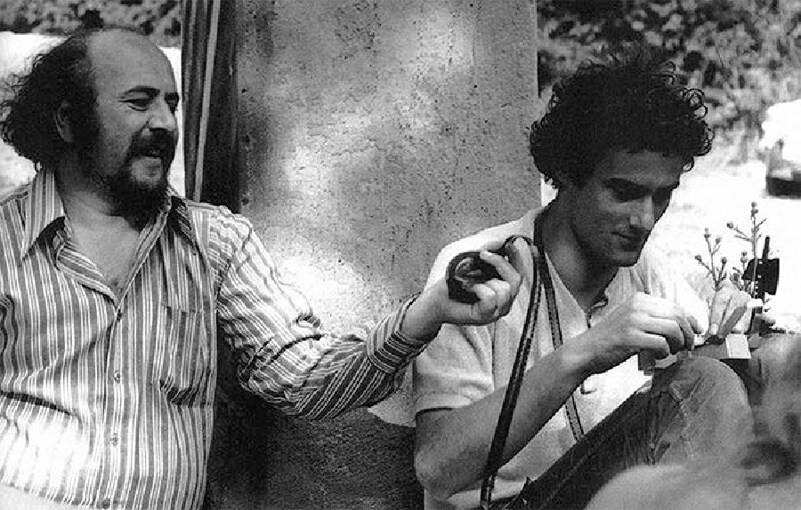 Miklós Erdély and Gábor Bódy (R) at the Direct Week, Chapel Studio, Balatonboglár, 8 July 1972. Courtesy of János Gulyás. [1]