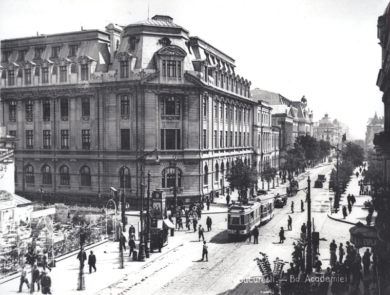 Nicolae Ionescu - Academy Boulevard in 1928.jpg
